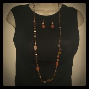 Original Columbian jeweled necklace & earring set